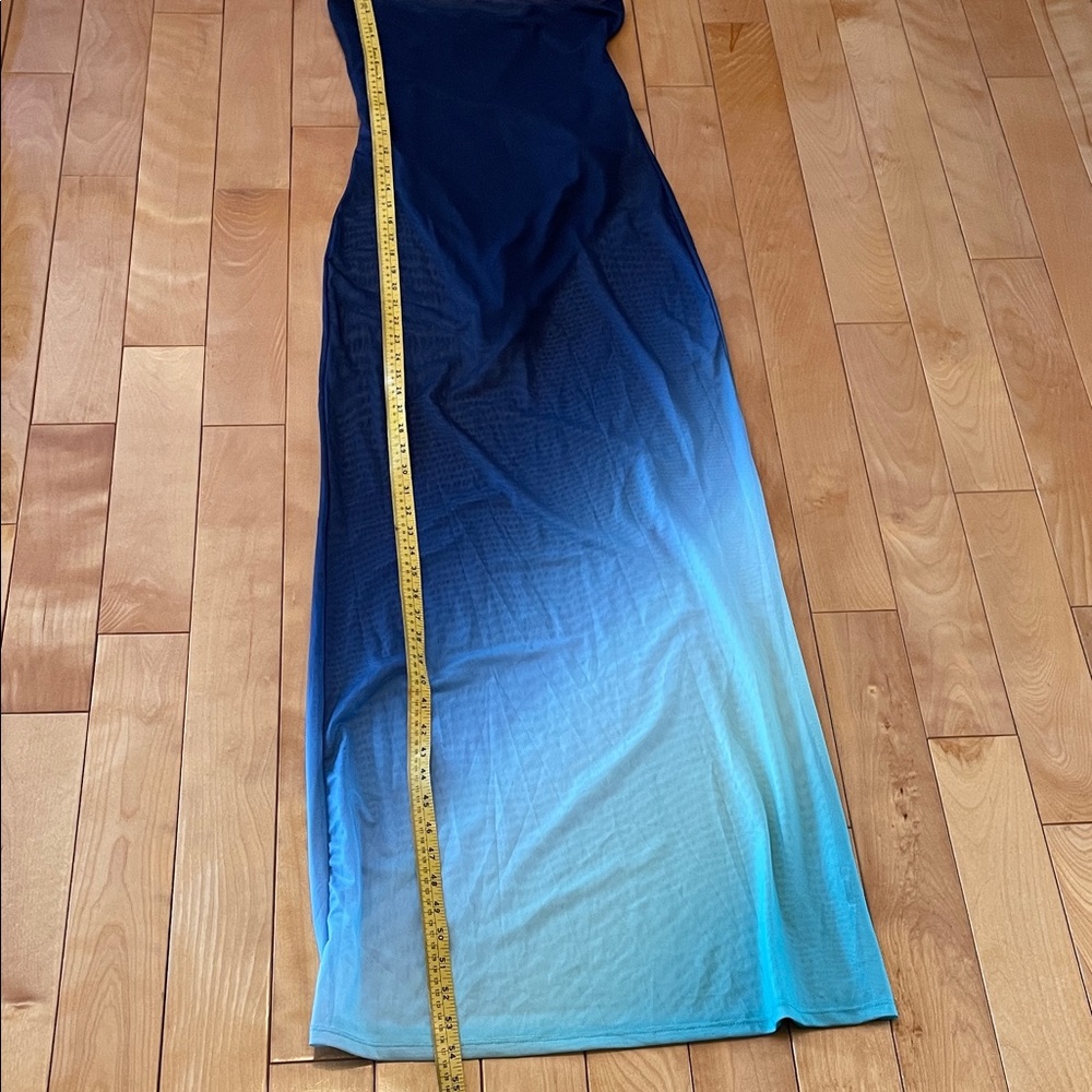 M   NWOT. Blue and Green Ombre Women's Dress - Picture 4 of 8